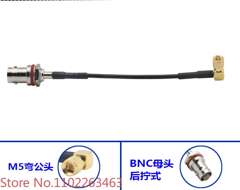 BNC female to L5-JW bent male acceleration sensor connection wire BNC to M5/10-32UNF vibration test