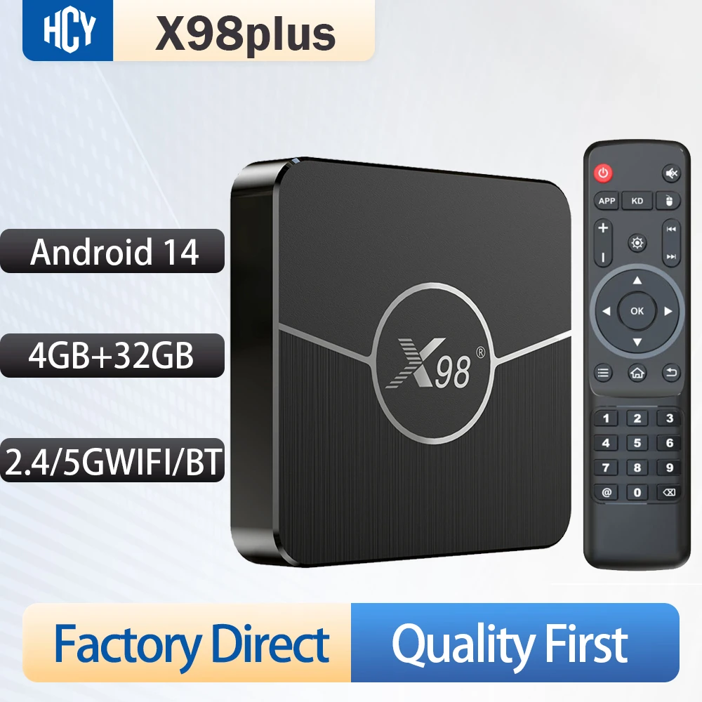 

ТВ-приставка X98PLUS Amlogic S905W2 Android 10 2.4G/5G Wi-Fi/BT 4 ГБ/32 ГБ