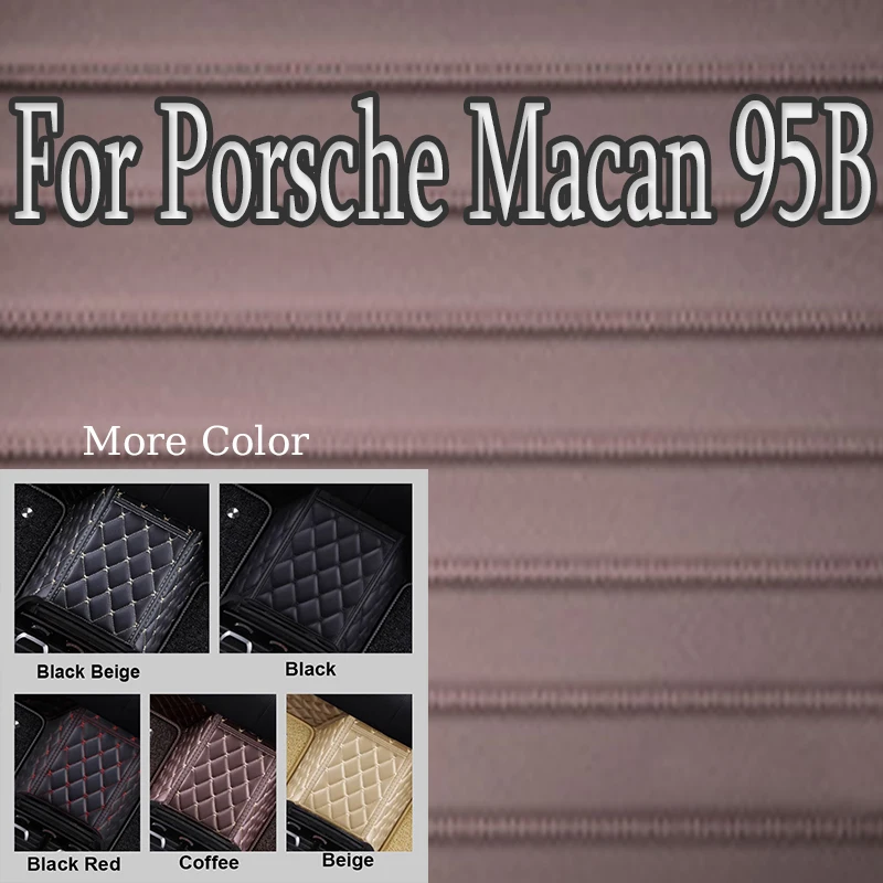 

Luxury Car Floor Mats For Porsche Macan 95B 2018 2017 2016 2015 2014 Leather Car Mats Full Set Tapis Voiture Car Accessories