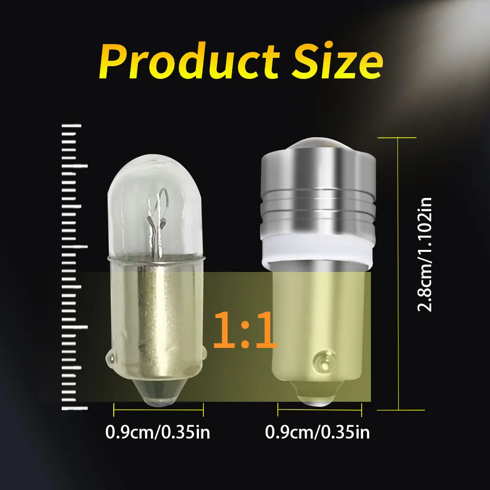 2/10/20 قطعة LED COB عدسة T11 BA9S T4W H5 64111 180 درجة المقبس لمبات 12 فولت التوصيل والتشغيل فرامل السيارة عكس محرك وقف بدوره إشارات #6