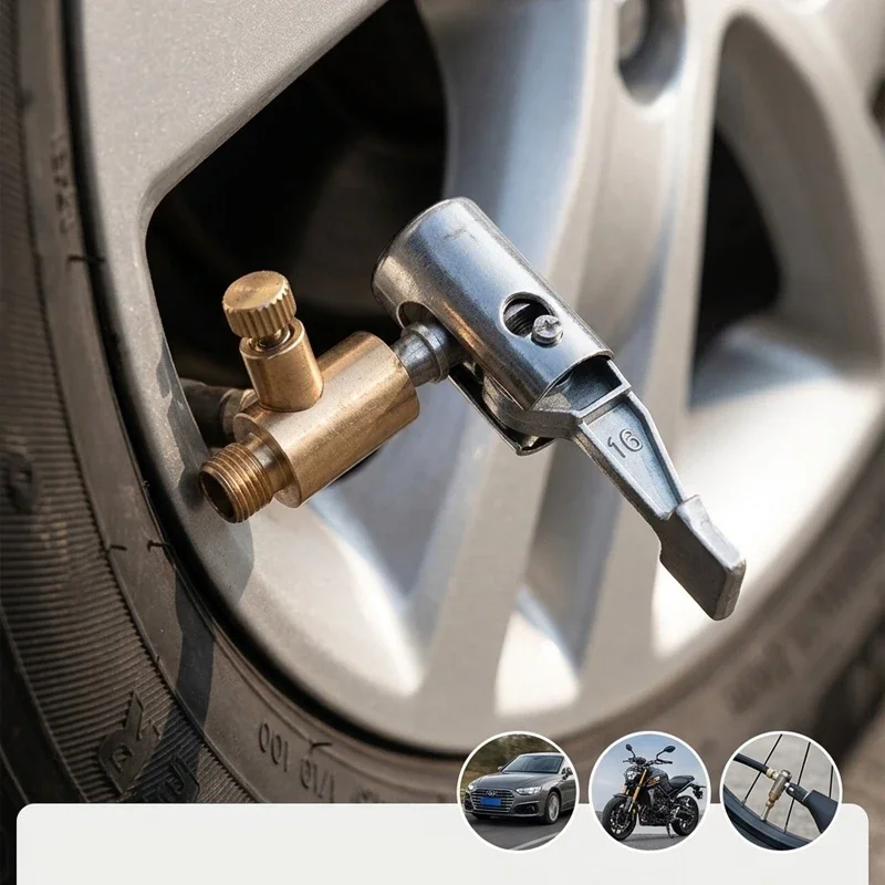 

Quick Inflator Chuck American Thread Nozzle Adapter Portable Automotive Tire Pump Connector Automotive Repair Parts