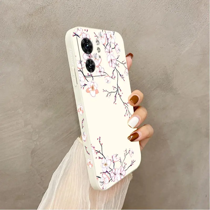 EDGE40 Bright Orchid Silicone Phone Case For Motorola Moto EDGE 40Neo 40 EDGEPLUS E7 E7Plus E6S E12 E20 E32 E22 E22i Cover