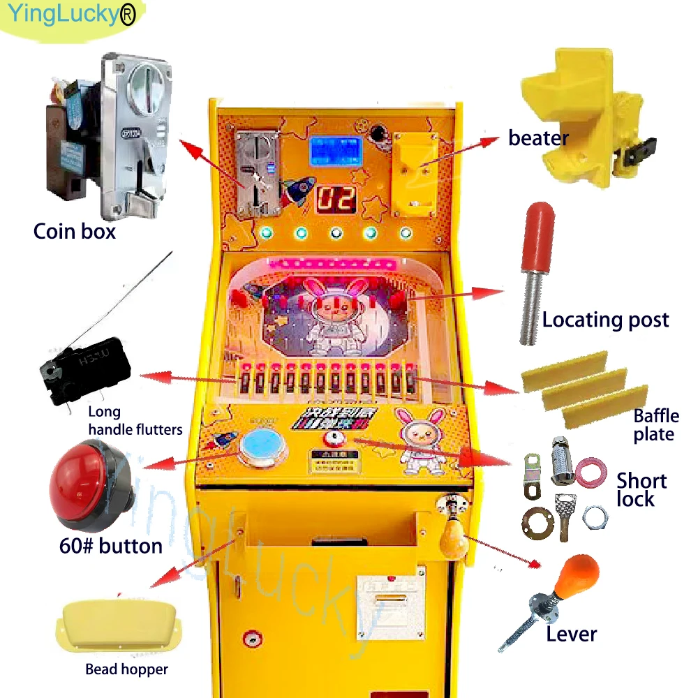 NEW DIY pinball machine kit. Arcade game machine kit, small pinball machine accessories. Coin-operated game kit parts