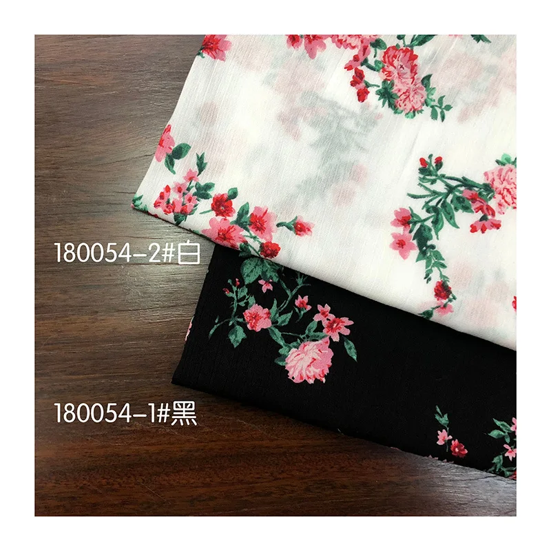 Soft Floral Printed Pattern Viscose Fabric Rayon Cotton Fabric For Sewing Spring Summer Dress Design Cloth By the Meter