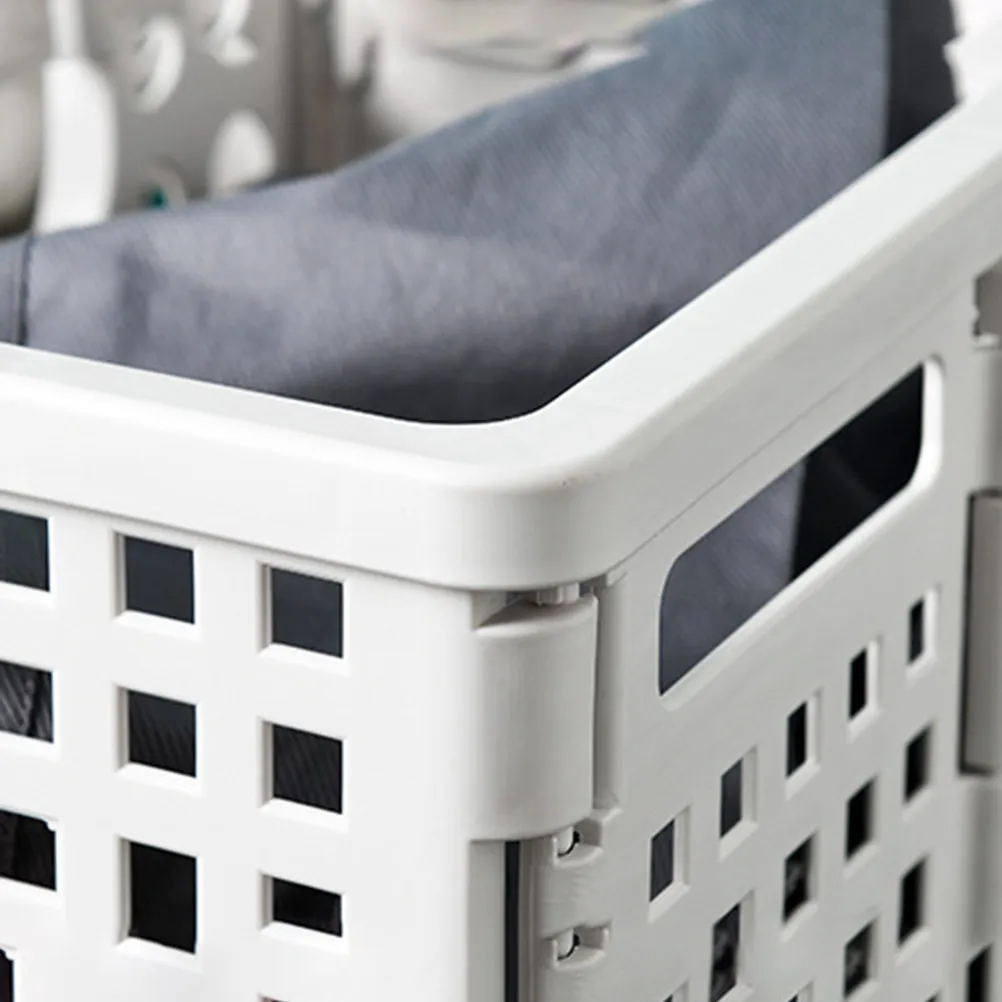 

Серая складная корзина для белья, компактная складная корзина для хранения для кухни, гостиной, ванной, спальни, органайзер для мелочей