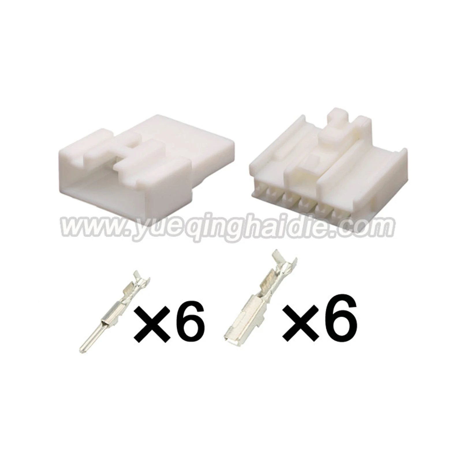

6 Pin Unsealed Connector 2.2 mm Male Female Connectors Wiring Harness For Toyota White 7283-1061/90980-10957