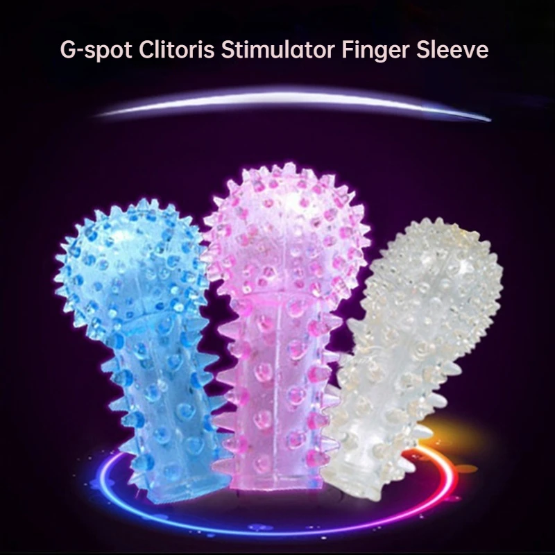 Double Finger Sleeve Adult Sex Toys for Women Vaginal Massager Female Masturbator G-spot Clitoris Stimulator Penis Enlargement