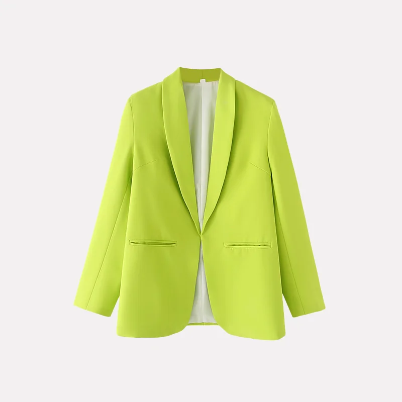 

Faionable Versatile Casual Commute Women's Suit Jaet 2025 Winter New Arrival een Collar All Match Outerwear