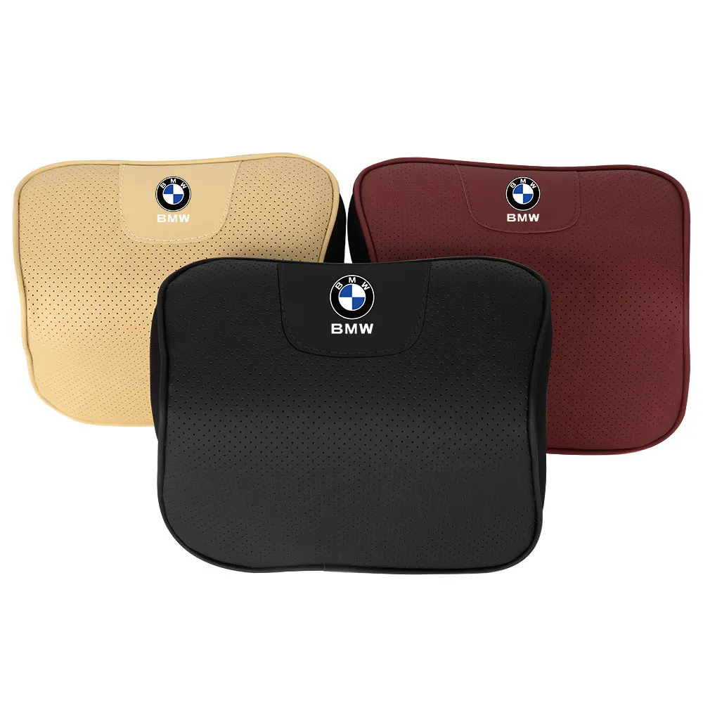 Car Headrest Lumbar Cushion Head Neck Pillow Waist Support Pad For BMW M M3 M5 F30 F20 E28  E36 E39 E46 E91 Performance X1 X2 X5