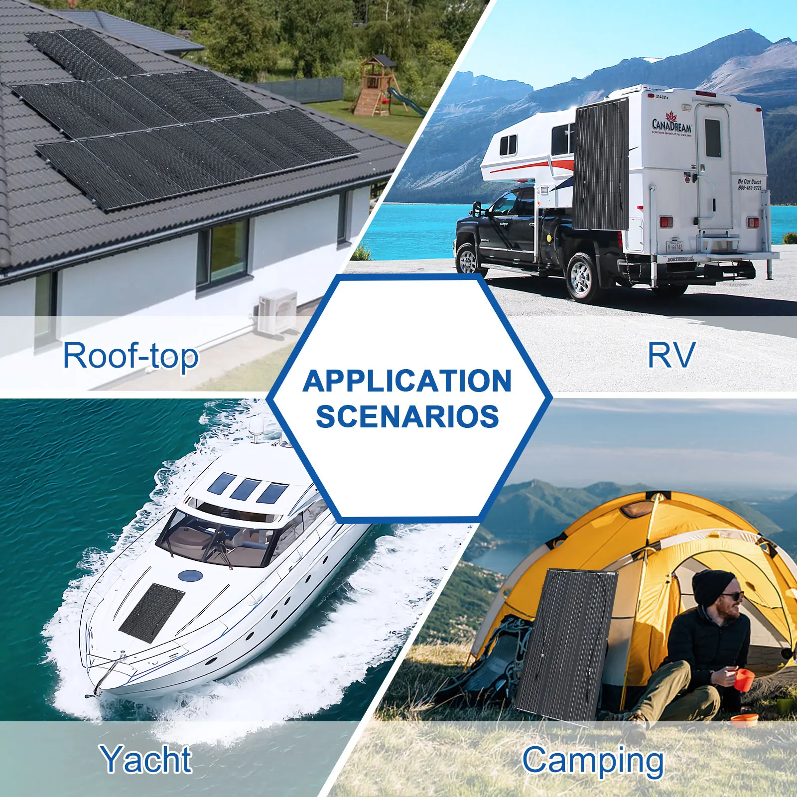 ETFE لوحة شمسية مرنة 100 واط 200 واط 300 واط 12 فولت 24 فولت وحدة كهروضوئية أحادية البلورية