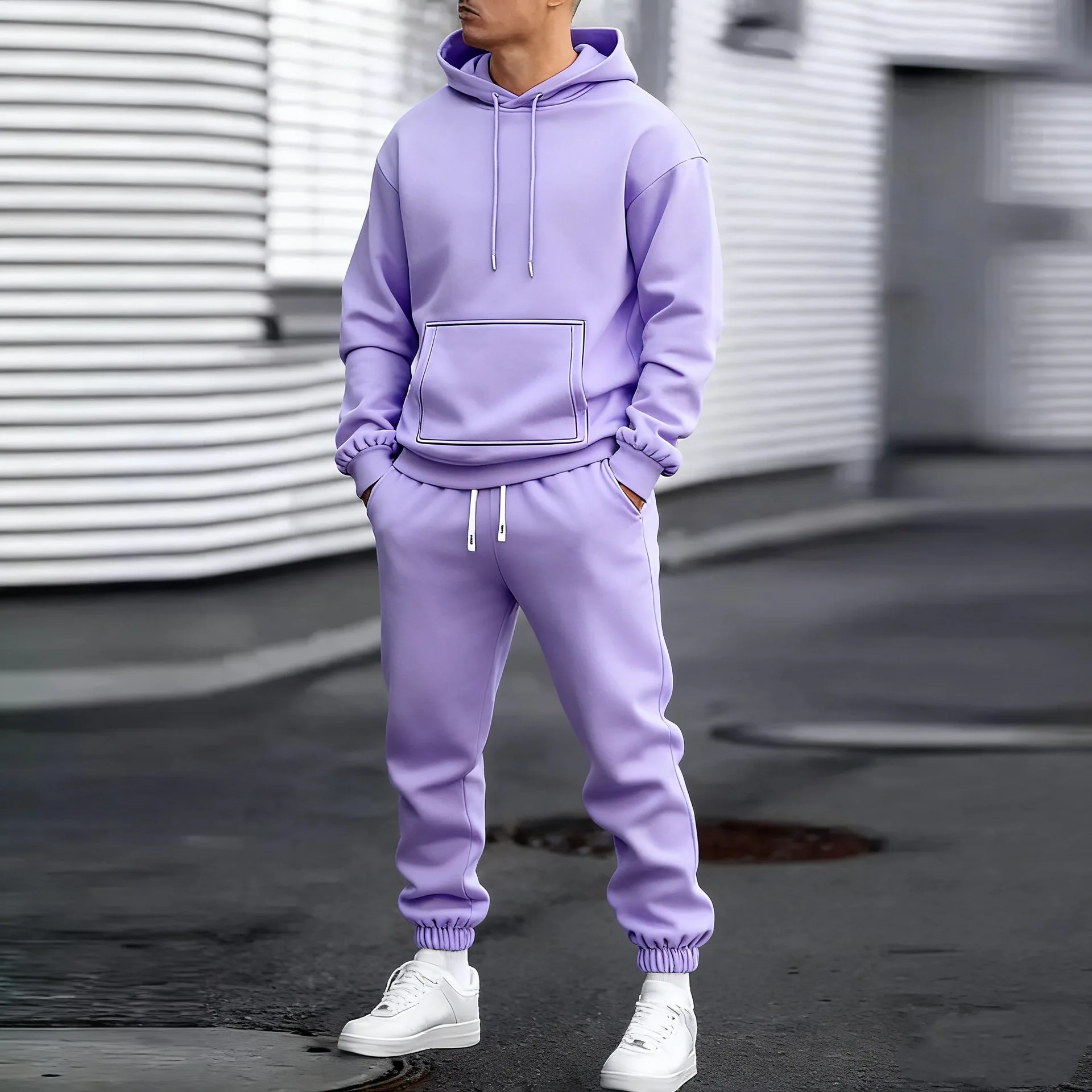 2026 popular two-piece men's sportswear jogging suit sportswear hooded sweatshirt zipper sweatshirt autumn and winter clothing