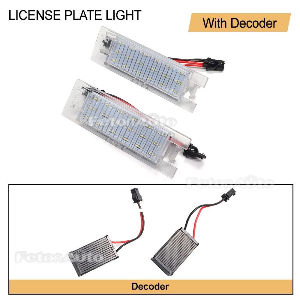 2 pcs car license plate LED lighting license plate light for Opel Adam Astra H auch OPC Astra J auch OPC/GTC Astra K hatchback