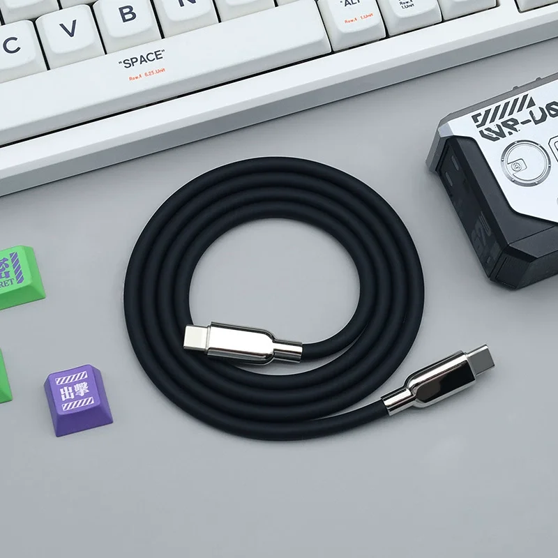 240W USB-C naar USB-C kabel, PD snelladen, siliconen oplaadkabel voor iPhone 17, 16, 15 Pro Max, MacBook, Samsung, Xiaomi