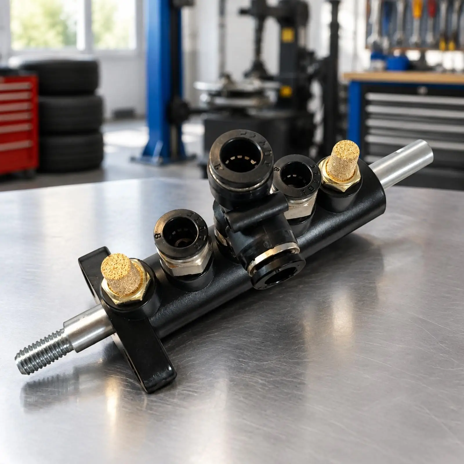 Foot Control Valve with Bracket Multi-Port Tire Changer Valve Pedal Hub