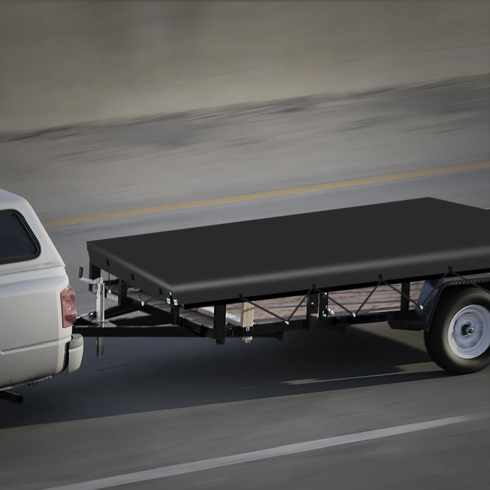 

1pc Pickup Truck Bed Cover Waterproof Oxford Cloth Foldable Heavy Duty Trailer Protective Cover For Outdoor Garden Wagon Cart