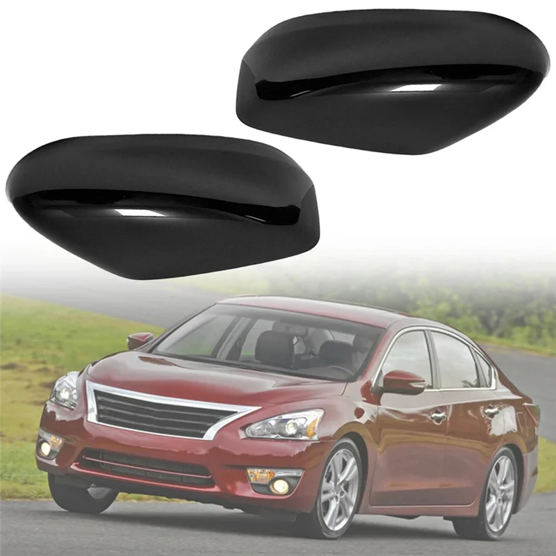 

Durable-Car Rear View Mirrors Cover For Toyota Nissan Altima 2013-2018 Side Wing Mirrors Shell Reflective Mirror Housing Replace