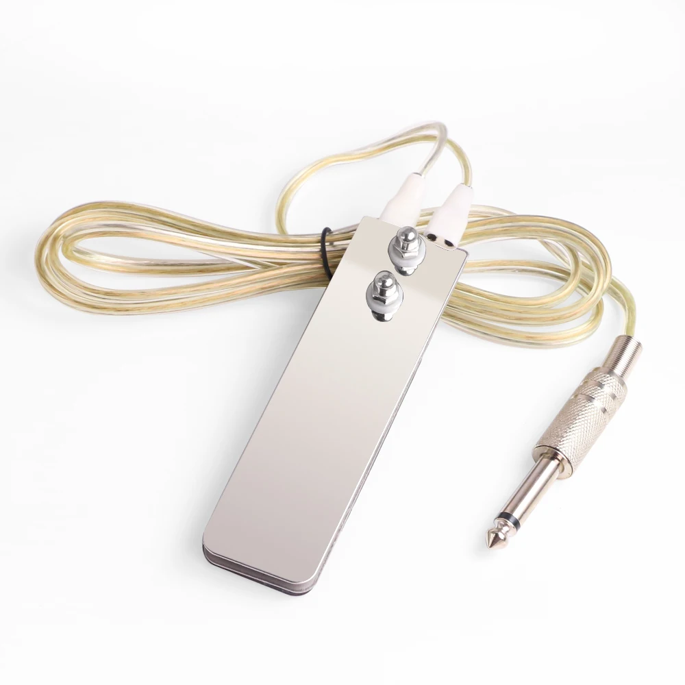 Tattoo Power Supply Foot Switch Professional Tattoo Machine Mini Stainless Steel Sensitive Foot Pedal Clip Cord Tattoo Accessory