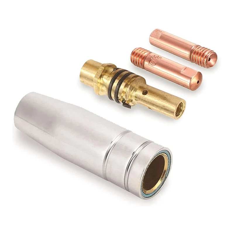 노즐 접촉 팁 홀더 용접 부품 세트, 15AK 토치 용접기 소모품, 미그 용접기, 0.8mm, 2 세트