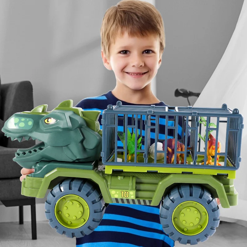 

Car Toy Dinosaurs Transport Carrier Vehicle Indominus Rex Jurassic World Park Truck Model Game for Children Birthday Kids Gifts