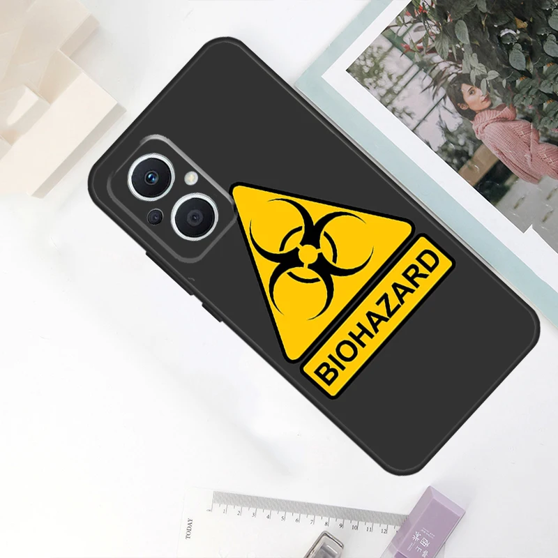 Biohazard Symbol Logo Case For OPPO Reno 11F 4Z 5Z 8T 10 Pro 4 6 7 8 5 Lite OPPO Find X6 Pro X2 X3 X5 Lite Cover