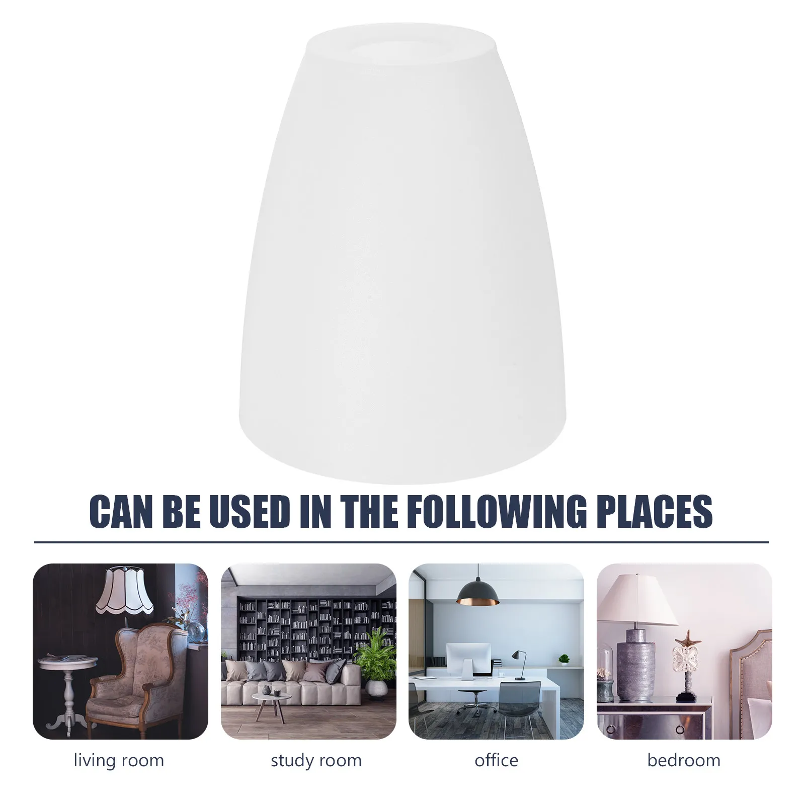 Floor Lamp Shades for Homeowners to Improve Lighting Comfort, 3 White Plastic Round Covers with 30 mm Center Hole