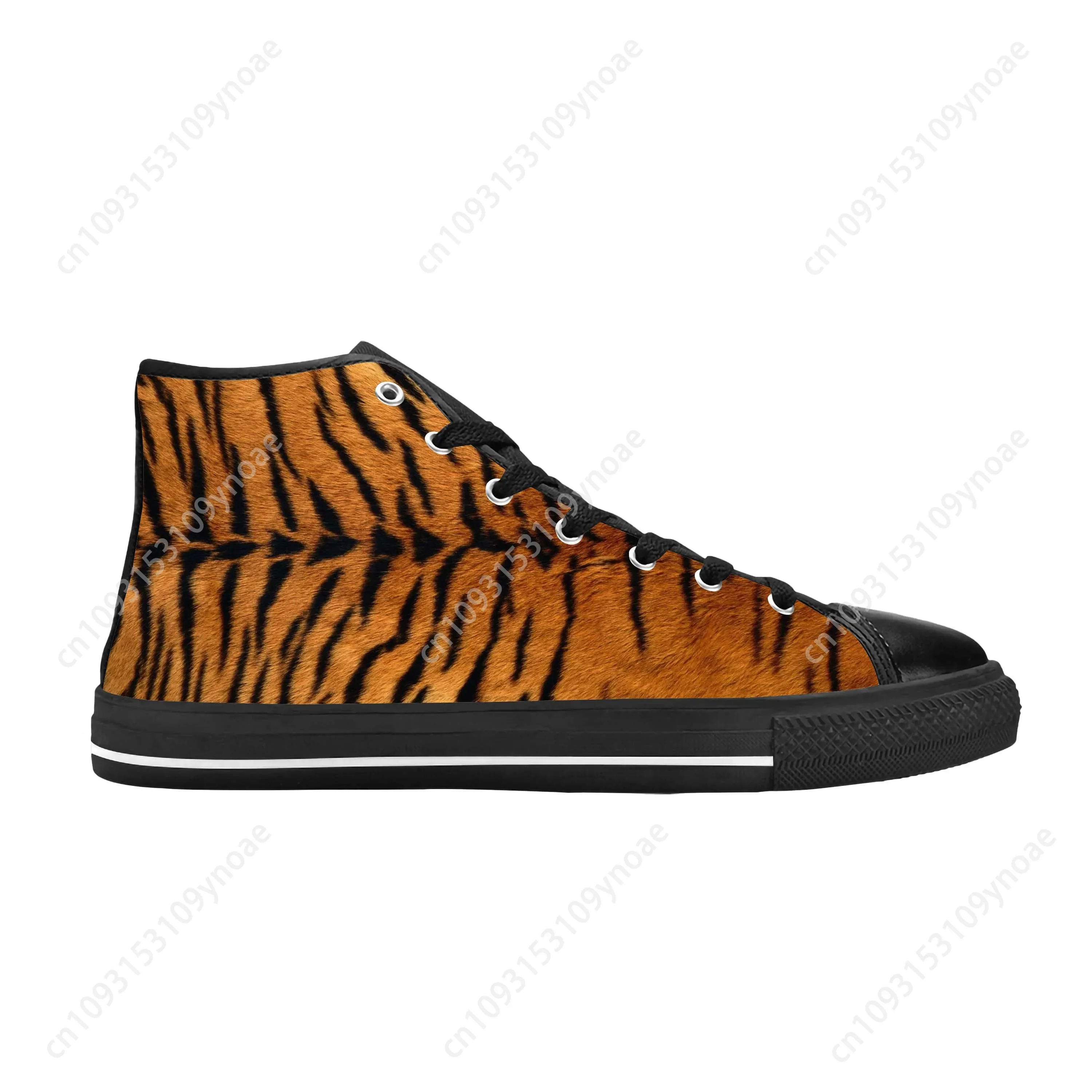 Animal Tiger Stripe Print Skin Pattern Cool Funny Casual Cloth Shoes High Top Comfortable Breathable 3D Print Men Women Sneakers