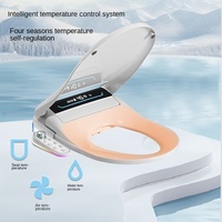 Smart Bidet Toilet Seat for Bathrooms Heated Seat Slow Close Warm Dryer Rear Front Wash Warm Water Remote Control Night Light