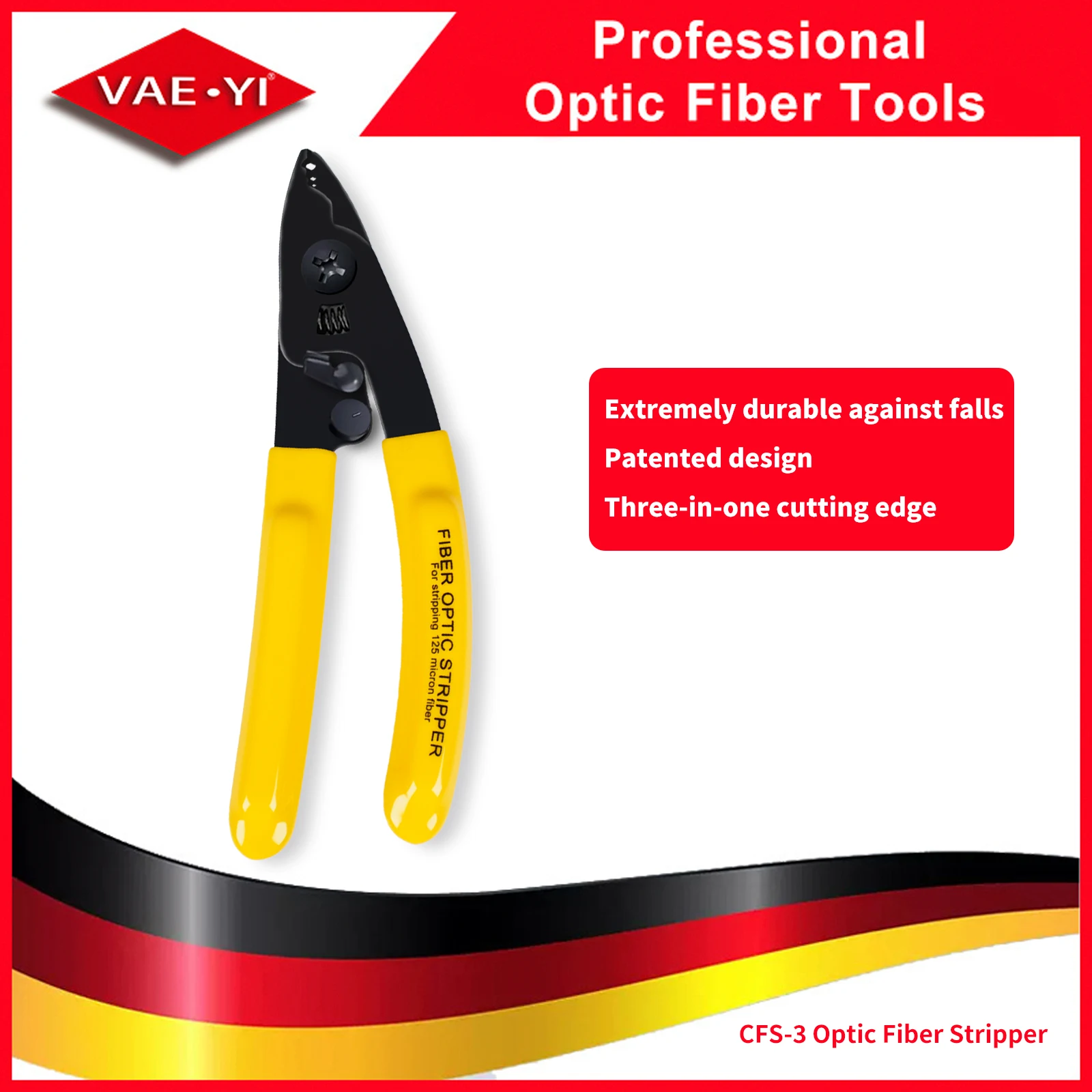 

VAEYI Fan Gifts Fiber Stripper,Cable Stripper Optical Cable Stripper Wire Strippers Fiber Optic Tools CFS-3