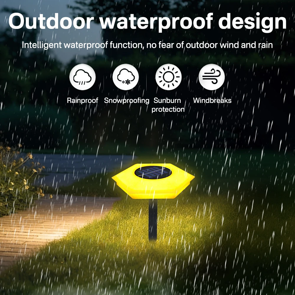 Luces solares para el jardín, impermeables, LED para exteriores, paisaje, Villa, césped, enchufe de tierra, iluminación decorativa para jardín