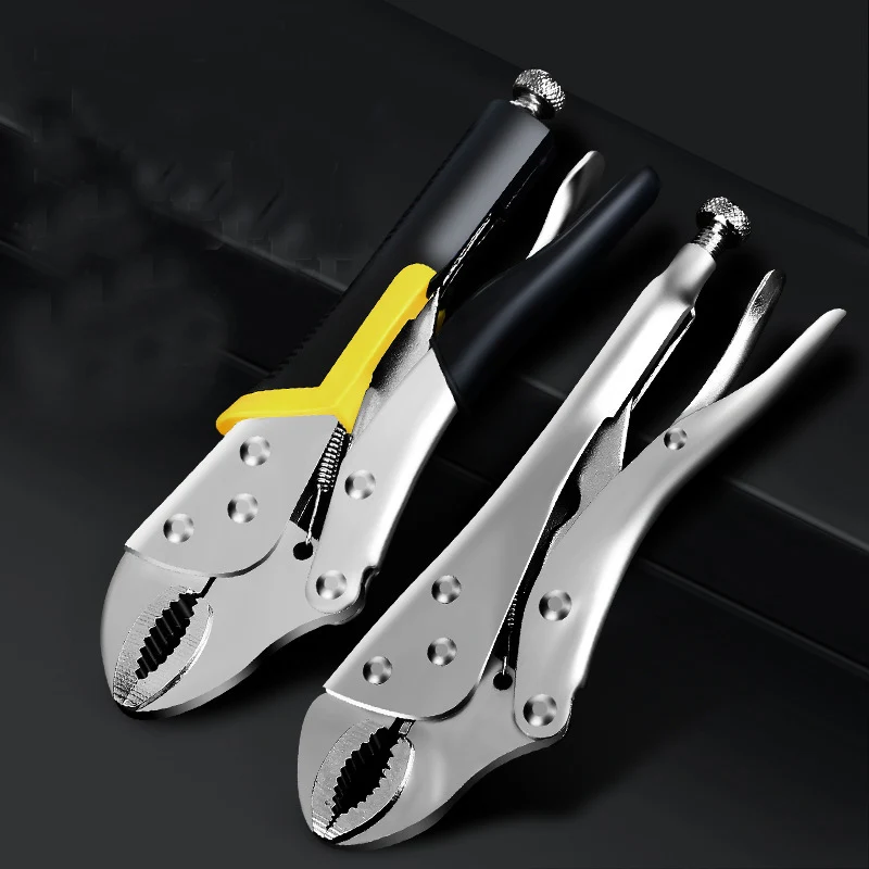 10 Inch Carbon Steel Welding Tool Adjustable Straight Jaw C Clamp Long Nose Locking Pliers Multifunctional Clamping Tools