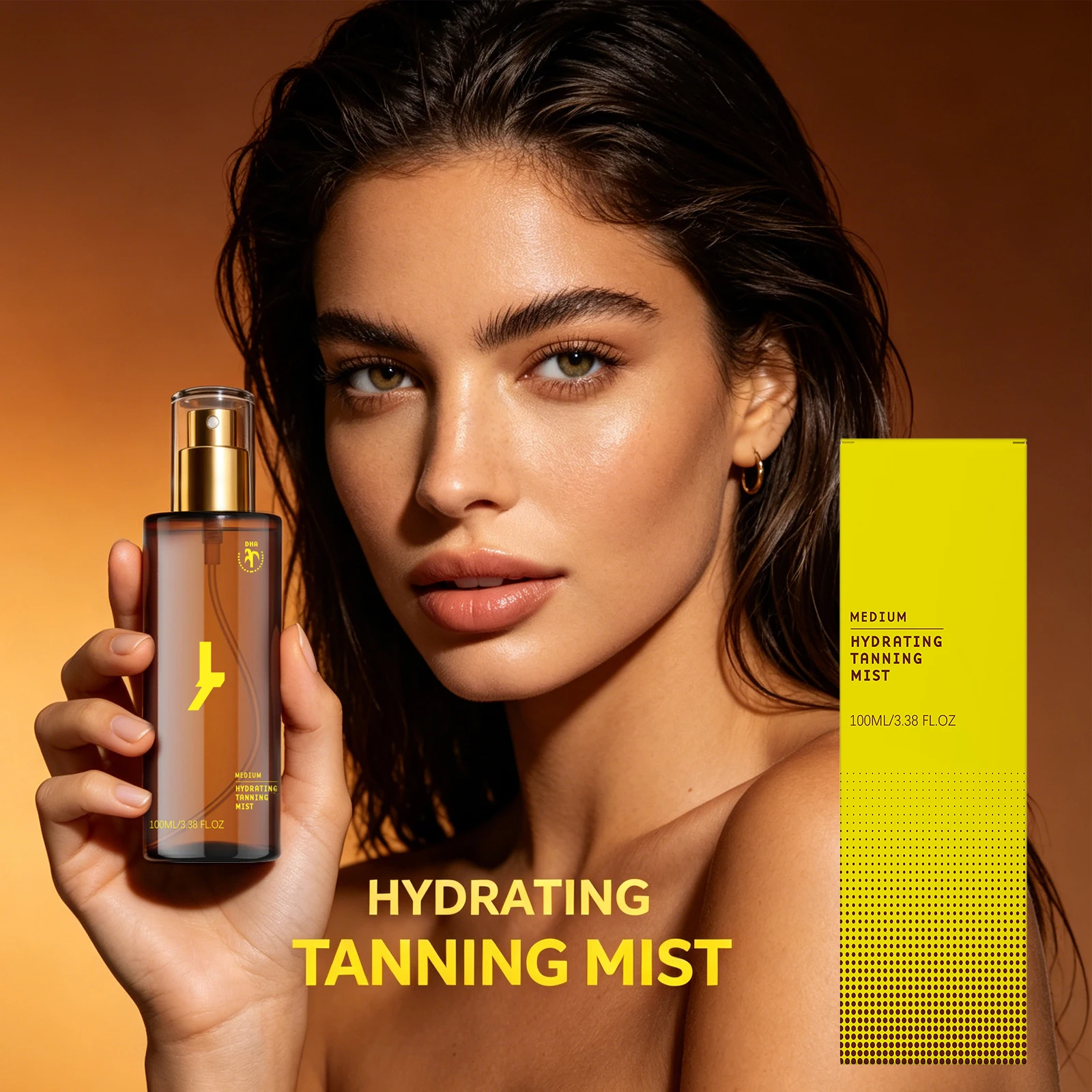 Self Tanning Essence Spray Sunless Natural Tanning Enhance Body Face Bronze Wheat Skin Moisturizing Lock Water Self Tanner Spray