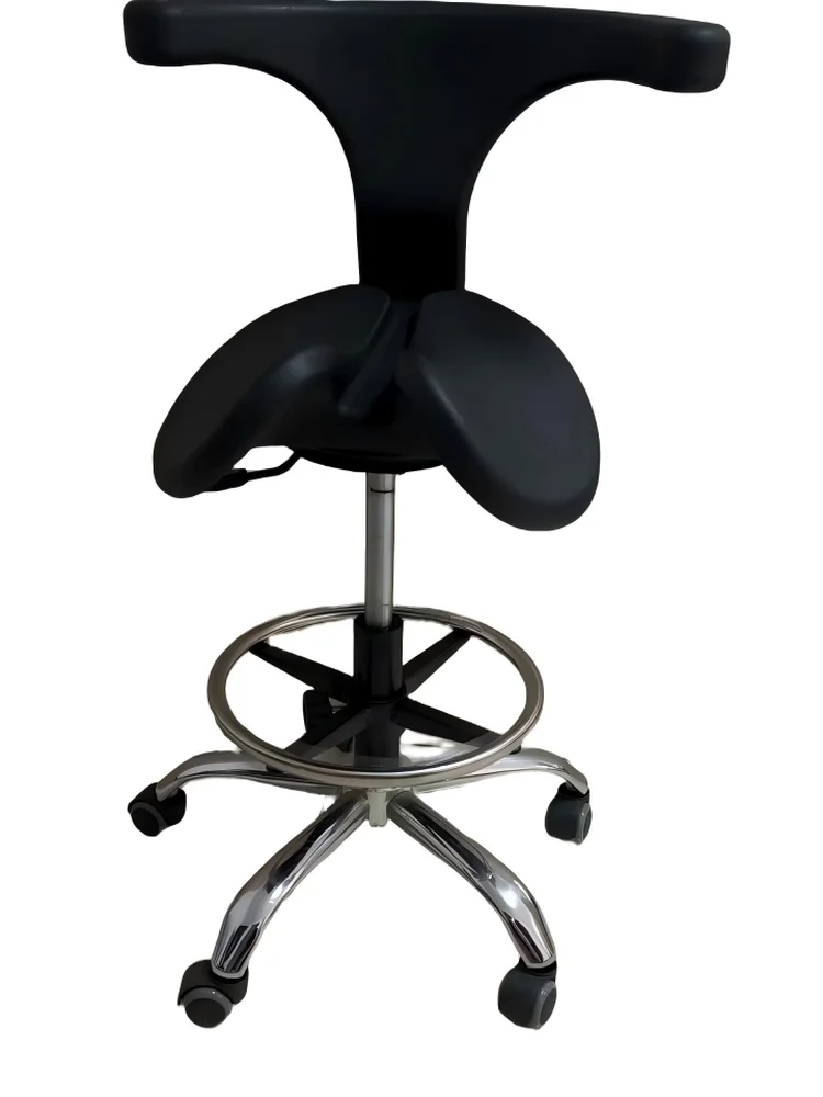 Saddle chair, medical chair, ergonomic chair, adjustable height chair, dental chair, dentist's work chair, backrest model,