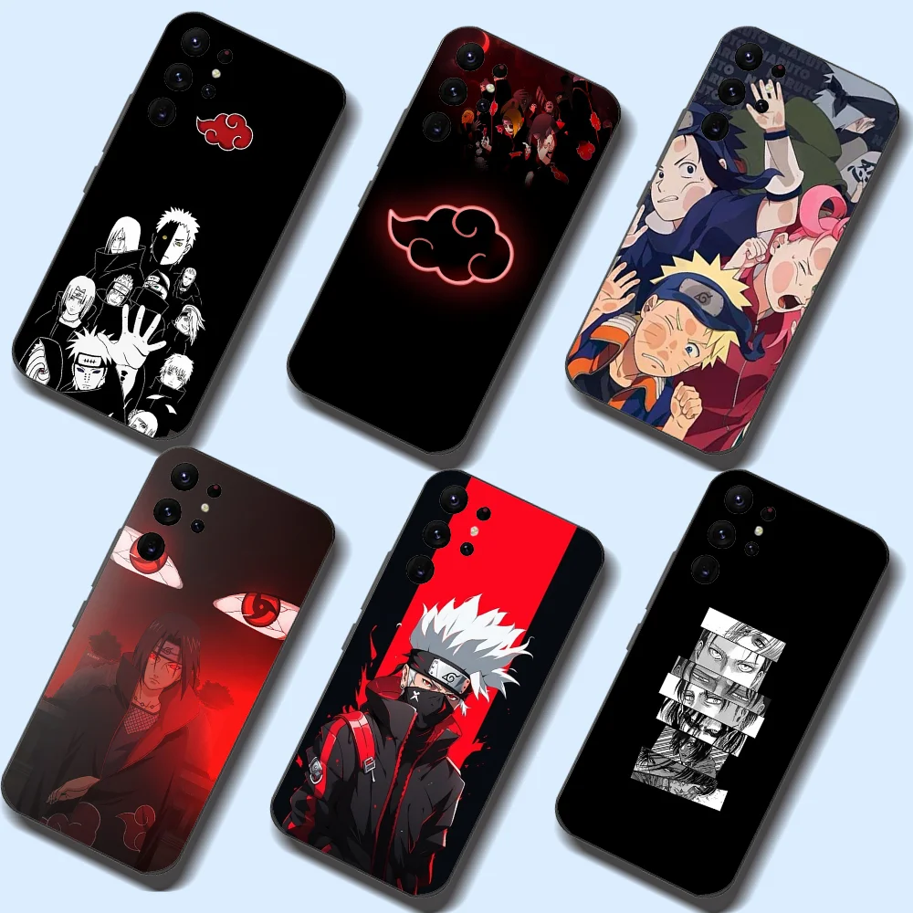 A-Akatsukis-Uchiha-N-Narutos Phone Case For Samsung Galaxy A52 A12 A51 S21 Edge S22ULTRA S23 S20LITE Plus Ultra Black Cover