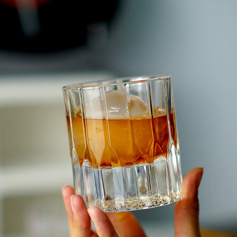 Crystal Wine Glass, Diamond Cut Asterism,Hand Carved Crystal,Vintage Glass,Thick Classic Whiskey,Rock Glass,Beer Barrel,Low Ball