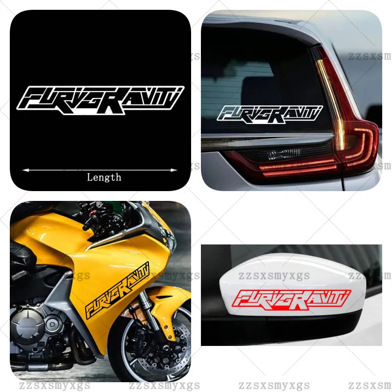 Car Stickers FURY GRAVITY Decal Fit for car body Bumper Windshield Motorcycle Helmet Trunk Laptop Vinyl Decal Car Accessories