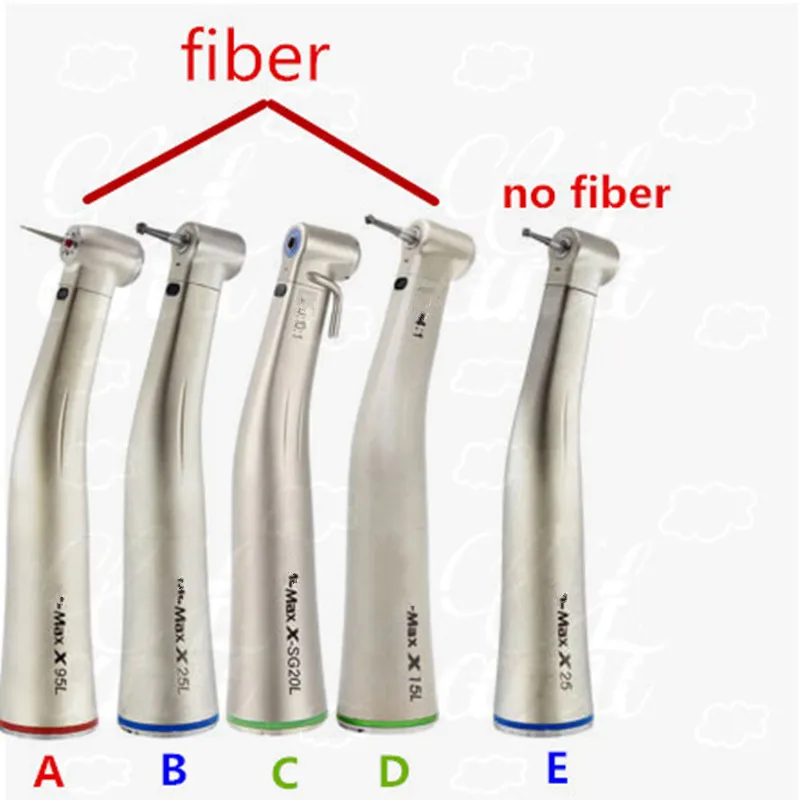 

1pcs X25L/XSG20L/X15L/95L Style Contra Angle Dental Handpiece Fiber Optic Low Speed High Speed Dental Implant Equipment