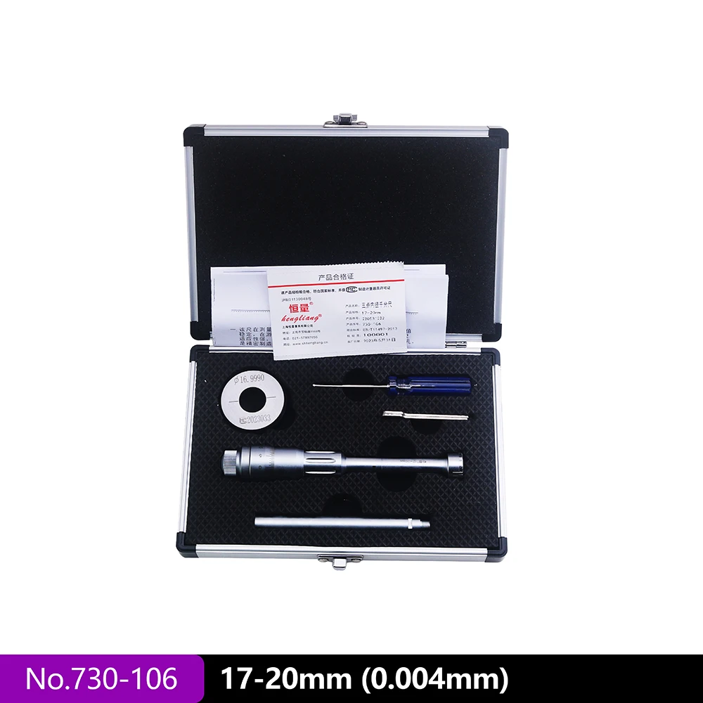 6-50Mm Drieklauw Binnendiameter Micrometer Driepunts Interne Meting Binnendiameter Micrometer Opening Hoge Precisie - afbeelding 1