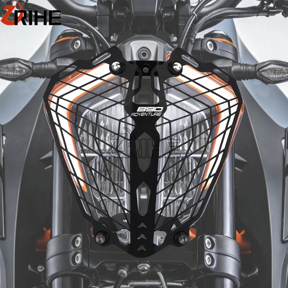 890 ADVENTURE 2020 2021 2022 Motorcycle Headlight Guard Head Light Lamp Protective Cover FOR 790 Adventure S / R Rally 390 ADV