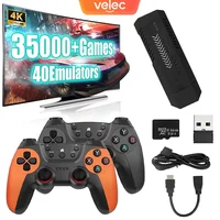 Velec X2 Pro TV Game Stick con más de 35000 juegos, mini consola de videojuegos 4K HD, almacenamiento de 64 GB y reproductor de juegos con controlador inalámbrico 2,4G