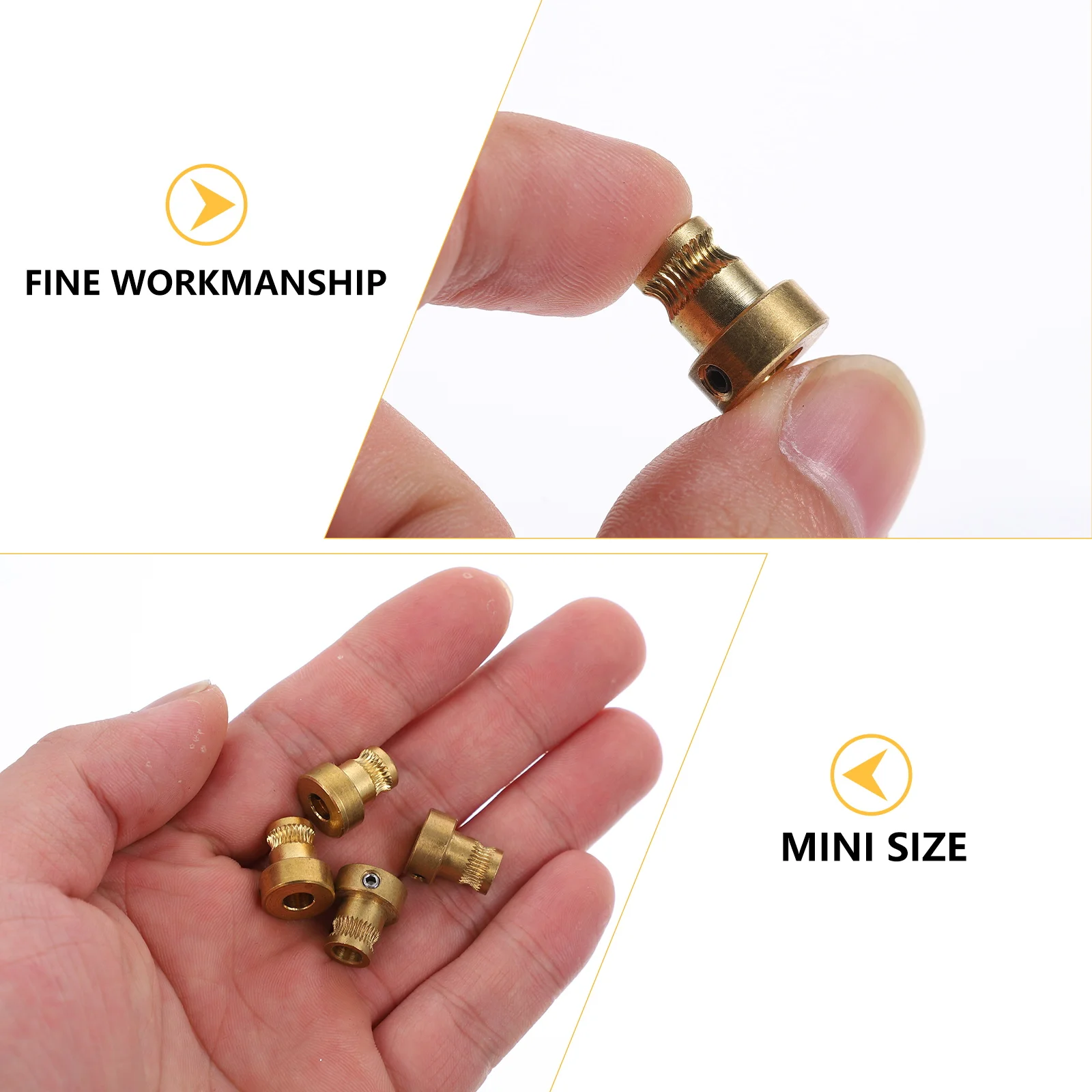 

4 Pcs 3D Printer Extrusion Wheel Brass Drive Gear Feed Extruder Accessories 3mm Filament Grip Stable Efficient 3D