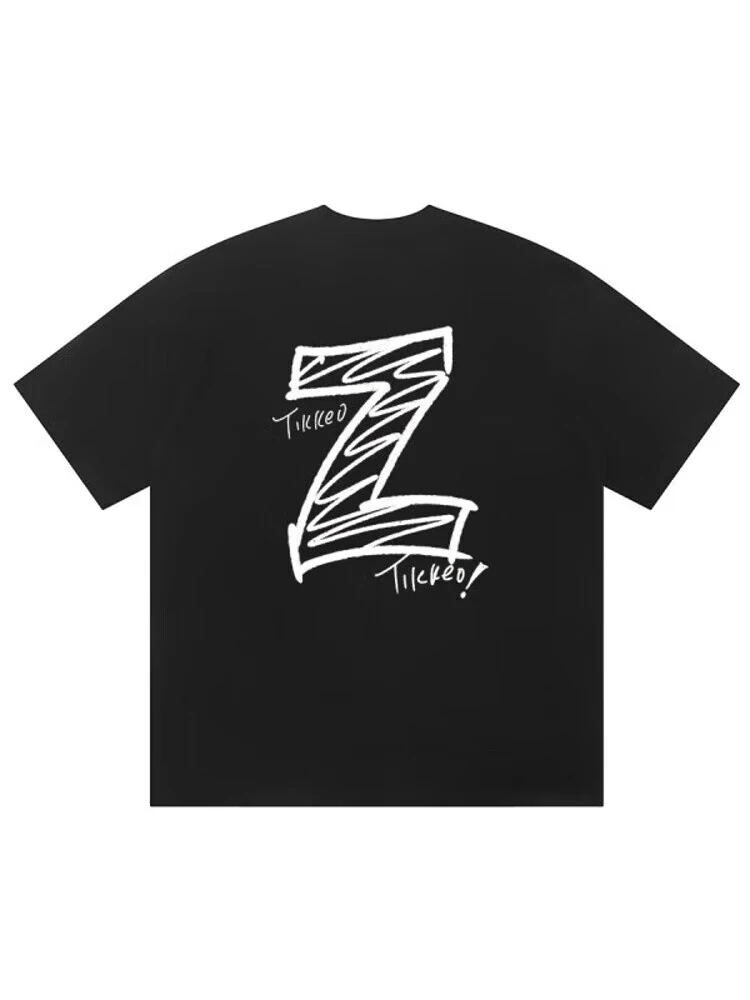 

Mens Summer Short sleeved T-shirt 2025 New American Fashion Sexy Pure Cotton Letter Couple T-shirt