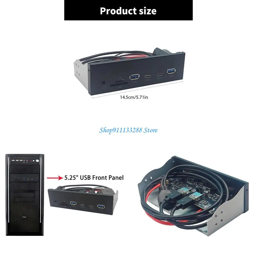 

G88D 5.25INCH USB3.2 GEN1 Передняя панель с слотами карт памяти и двойным портом USB3.0