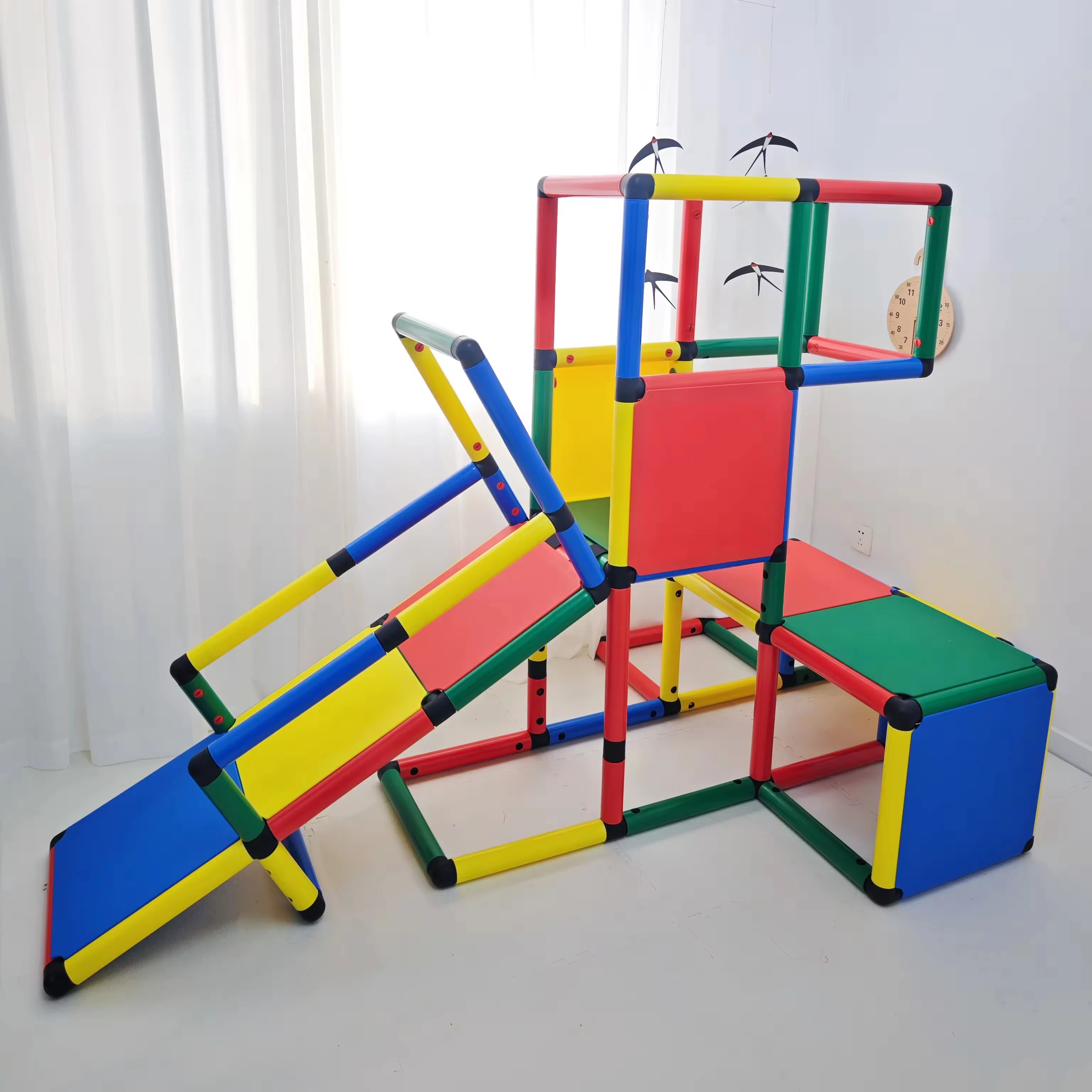 家庭用屋内遊具、子供向け教育用クライミングウォール、スライド - Kids Education Youtube のレビューと価格
