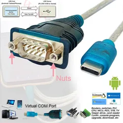 USBC/TypeC to RS232/DB9 Serial interface Cable for Mac/Laptop/Android/mobile/cellular/card reader usb rs232 converter cable