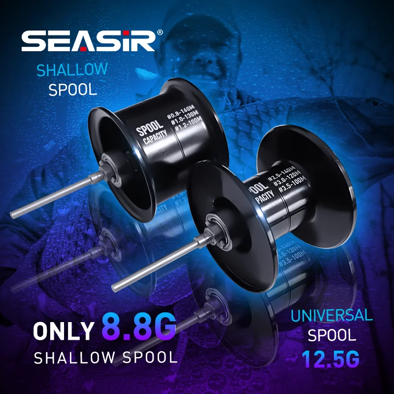 SEASIR Cast-X Baitcasting Reel 7.3:1 HS Gear Ratio Aluminum Double Spool Carbon Grip Metal BFS Micro Fresh Seawater Fishing Coil