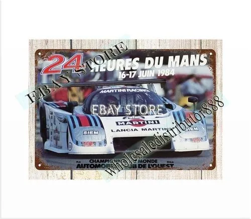 1984 endurance motorsport sports car race tin sign collectible interior