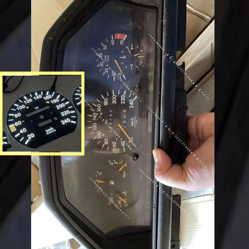 High Quality EL Glow Car Gauge  Instrument Cluster Compatible with  W124, W126, (W201) 190