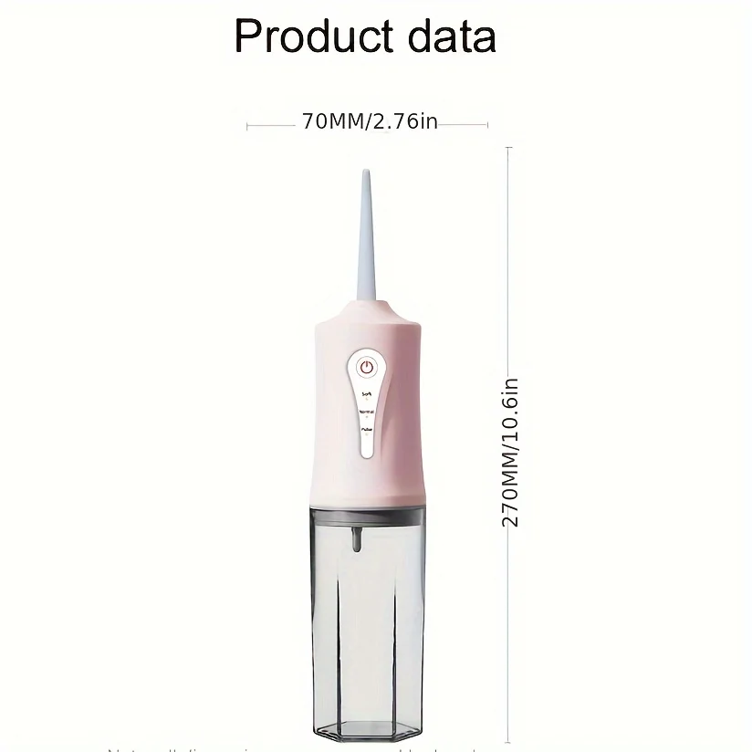 Grifo inalámbrico con tres modos y 4 boquillas: irrigador recargable portátil para el cuidado dental diario, regalo Ideal para hombres y