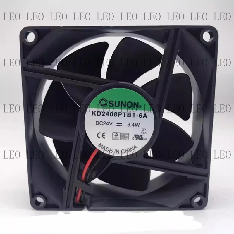 MY For SUNON KD2408PTB1-6A 8025 DC24V 3.4W 2-Wire Inverter Dual Ball Cooling Fan