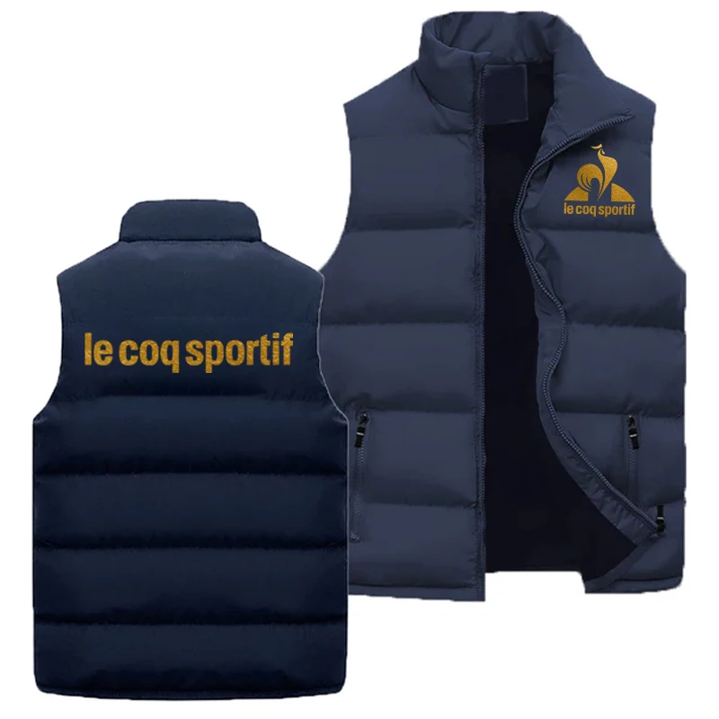 Herfst Winter Heren Warm Vest Ontwerp Mouwloze Rits Jassen Man All Match Winddicht Trainingspak Klassieke Opstaande Kraag Donsjas